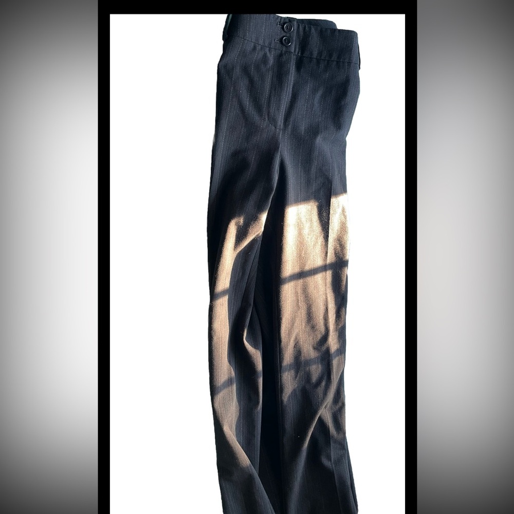 Gray blue and yellow plow,white stripped dress pantss